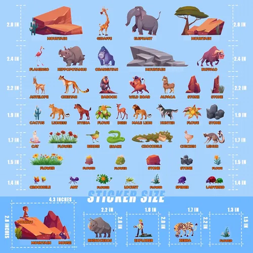 Vista 7 de 110 calcomanías 3D para niños, colección de calcomanías, accesorios para niños, calcomanías de animales para educación, hogar, escuela