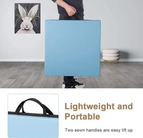 Vista 4 de Tapete plegable de 2 pulgadas de grosor, tapete de gimnasia para gimnasio, fitness, para interiores y exteriores, tapete de gimnasia para ejercicios