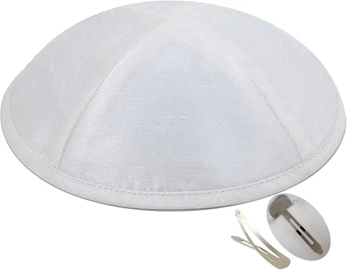 Vista 35 de Zion Judaica Deluxe Raw Silk Kippot Paquetes a granel o kipá individual incluye clips gratis
