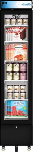 Vista 15 de KoolMore 66 cm. Refrigerador vertical comercial para exhibición con una puerta de vidrio blanco - 9 pies cúbicos (MDF-1GD-9C-WH)