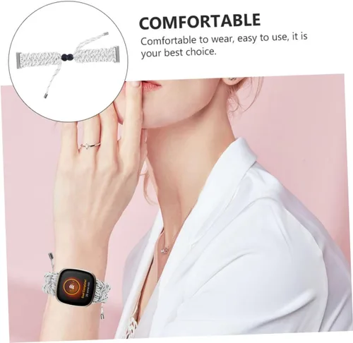 Vista 3 de 2 piezas de correa de cuerda relojes inteligentes para hombres relojes de señoras reloj pulsera inteligente para mujer reloj de cuerda reloj