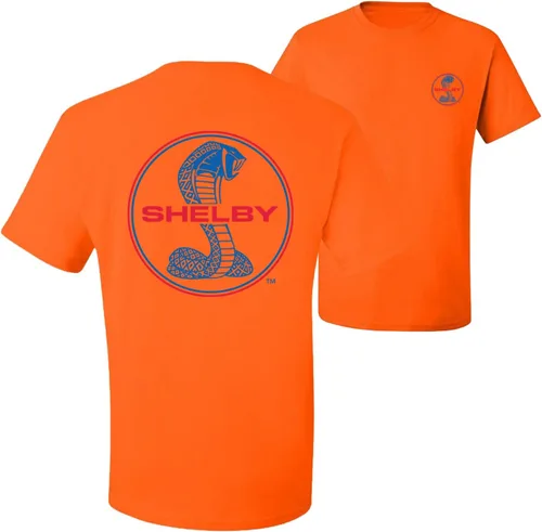 Vista 3 de Shelby Cobra USA Logo Emblem Powered by Ford Motors Cars and Trucks Front and Back Camiseta gráfica para hombre