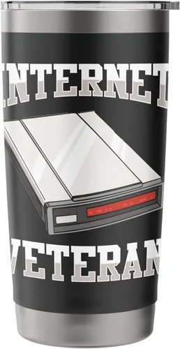 Vista 3 de 90s Nostalgia Retro 90s Dial Up Internet Vintage Stainless Steel Insulated Tumbler