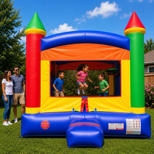 Vista 13 de Pogo Bounce House - Bloque de construcción inflable comercial para castillo y soplador