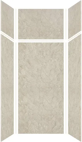 Vista 39 de Transolid EWKX363696-41 Expressions - Kit de pared de ducha de 6 paneles con extensión, 36 pulgadas de largo x 36 pulgadas de ancho x 96 pulgadas