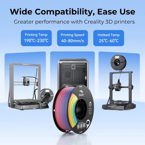 Vista 8 de Paquete de Impresora 3D Creality Ender 3 V3 SE con mejora de arco iris PLA+ 1KG