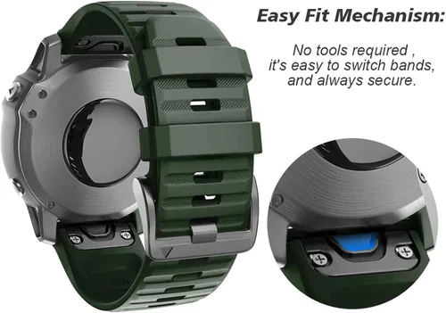 Vista 3 de NotoCity Compatible con Fenix 6 Correa de reloj de 0.866 in para Fenix 8 1.850 in/Fenix 6/Fenix 6 Pro/Fenix 5/Fenix 5 Plus/Forerunner 935/Forerunner