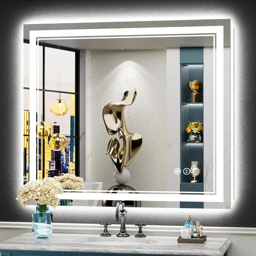 Vista 67 de 24x32 LED Bathroom Mirror, Backlit & Front Lit Lighted Mirror Retroiluminado+luz frontal