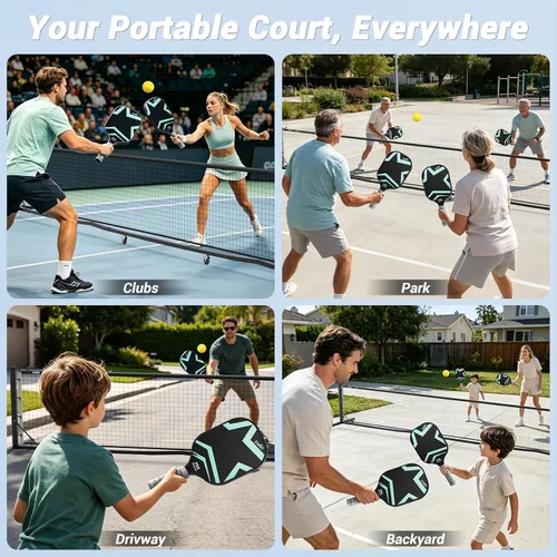 Vista 15 de Fostoy Pickleball Net, Pro Aluminum Frame with Dual-Side Tensioning System
