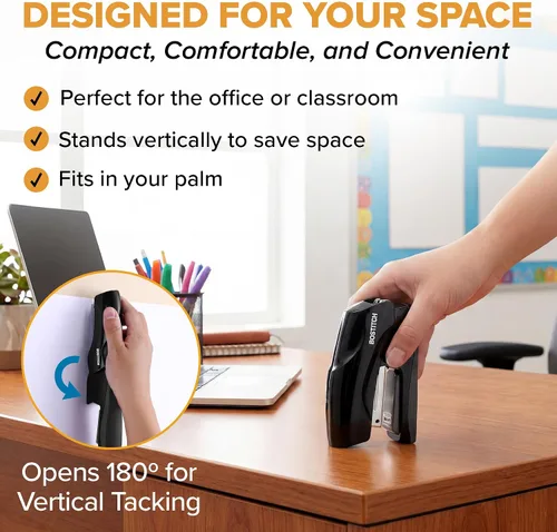Vista 5 de Bostitch Paquete económico de grapadora resistente, capacidad para 40 hojas Negro
