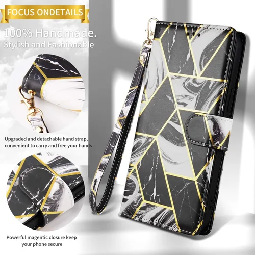 Vista 6 de Asuwish Funda compatible con iPhone 13 de 6.1 pulgadas y protector de pantalla de vidrio templado, tarjetero de cuero con función atril para iPhone