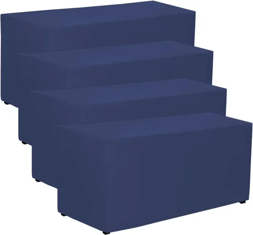 Vista 8 de PLOYMONO - Juego de 2 manteles ajustables, mantel de longitud hasta el suelo para mesa rectangular de 4 pies (122x61 cm) de poliéster, ideal