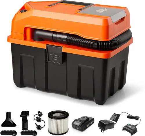 Vista 7 de Armor All AA255W 2.5 Gal 2 Peak HP - Aspiradora para uso en húmedo/seco, color naranja/negro
