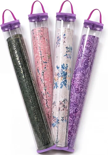 Vista 12 de 4 piezas de 33.5" transparente Mahjong Mat Bag, negro, cremallera