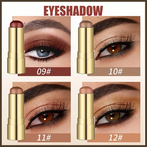 Vista 7 de MIELIKKI Barra iluminadora en crema, maquillaje en barra de contorno, tonos con barras de sombra de ojos y barras de rubor, larga duración