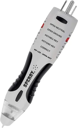 Vista 12 de Sperry Instrumentos VD7504GFI Detector de voltaje sin contacto doble control 2-en-1 + GFCI Analizador de circuito de salida, indicadores visuales