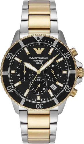Vista 17 de Emporio Armani World Explorer Dive-Inspired Men's Watch with Stainless Steel, Silicone or Leather Band