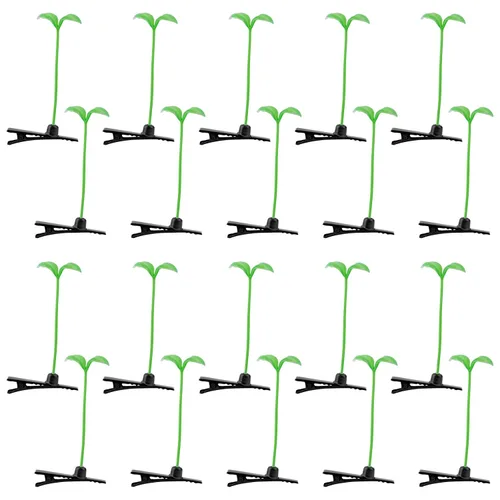 Vista 10 de AUEAR, Paquete de 20 pinzas para el pelo de brotes de frijoles de plantas, horquilla de guisante, accesorios para la cabeza para mujeres y niñas