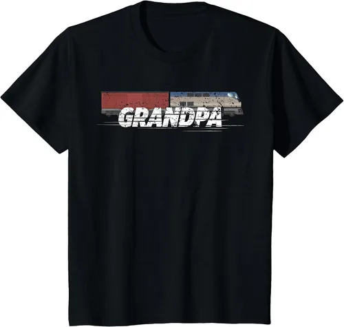 Vista 34 de RC Model Train Shirt Grandpa Train Boxcar HO Scale T-Shirt Negro