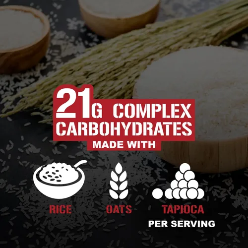 Vista 3 de 5% Nutrition Rich Piana - Arroz de carbohidratos reales con carbohidratos complejos alimenticios reales, energía glucémica baja de larga duración