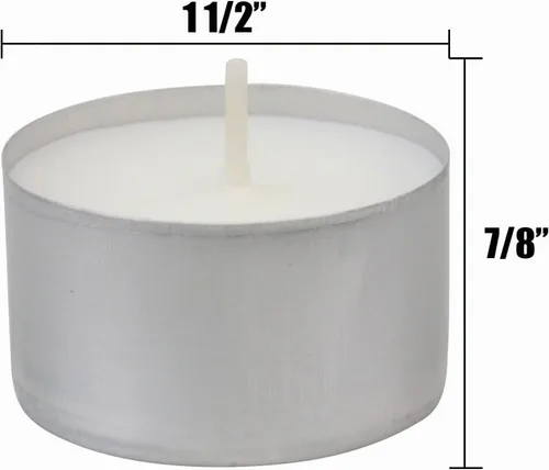 Vista 5 de Stonebriar Paquete de 50 velas de té largas sin perfume sin perfume con 8 horas de tiempo de combustión extendido, color blanco, 50