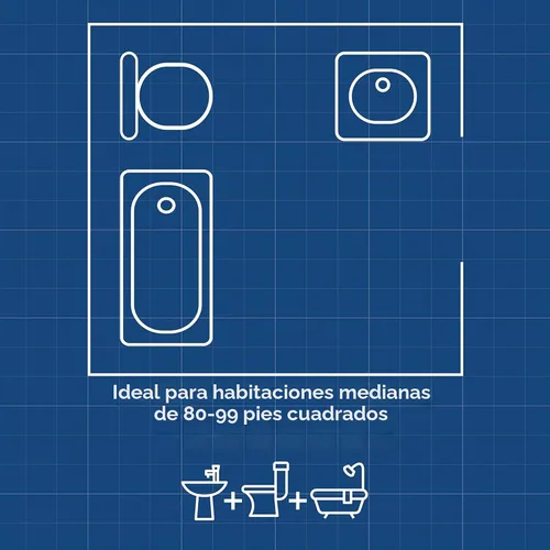 Vista 6 de Broan-NuTone BHFLED80 PowerHeat - Extractor de baño, calentador y combinación de luz LED, 80 CFM.