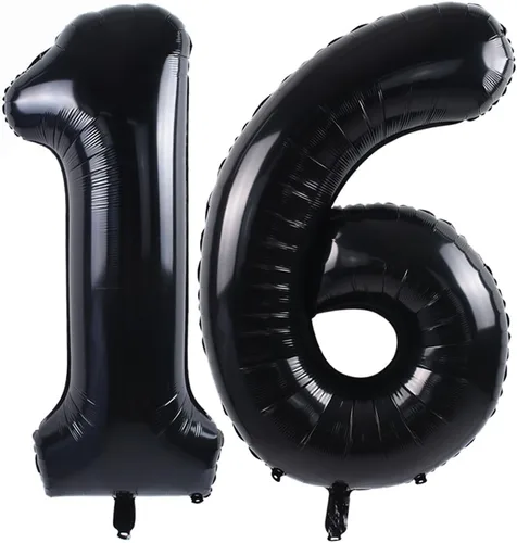 Vista 57 de TONIFUL Globos grandes de helio de letras B negras grandes de 40 pulgadas, globos de aluminio Mylar para decoración de suministros de fiesta
