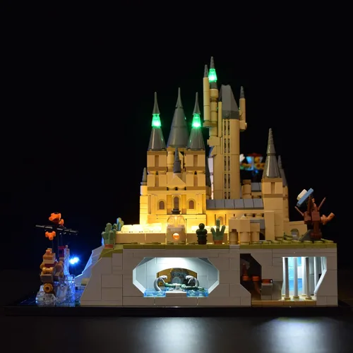 Vista 4 de LightGo Kit de iluminación LED diseñado para Harry Potter, compatible con Lego Hogwarts Castle 76419, juego de construcción, no incluye