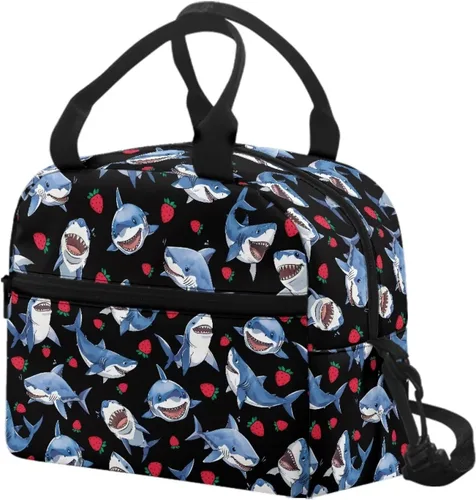 Vista 37 de doginthehole Bolsa de almuerzo portátil de teñido anudado azul, bolsa de almuerzo, organizador reutilizable, hielera para adultos, al aire libre