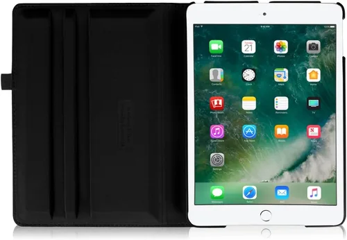 Vista 4 de Fintie - Funda giratoria para iPad 6ª/5ª generación (2018/2017), iPad Air 2 / Air 1 (24.6 cm) - Funda giratoria de 360 grados con pie, función
