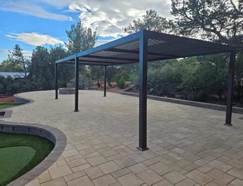 Vista 16 de PURPLE LEAF - Pérgola con listones de 10 x 12 pies para exterior, toldo ajustable moderno de aluminio para patio con techo retráctil para terraza