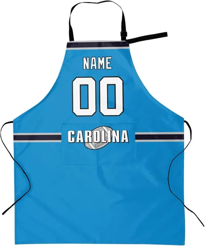 Vista 29 de Delantal con bolsillos, nombre personalizado y número, regalos personalizados para hombres y mujeres fanáticos del fútbol