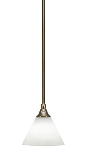 Vista 133 de Toltec Lighting Tallo Colgado Mini colgante, acabado de cobre negro, 3.5" cuadrado humo burbuja vidrio