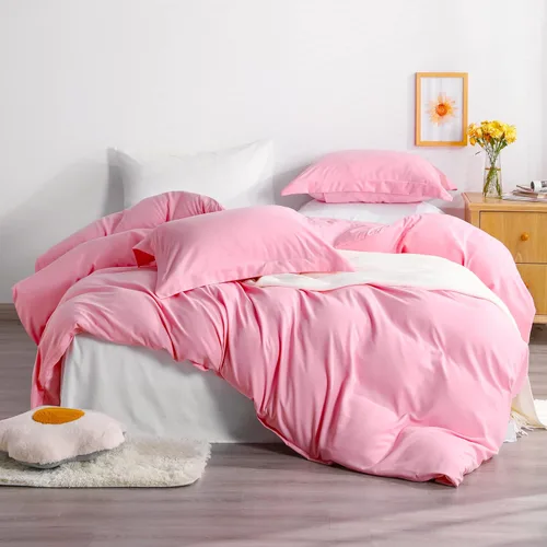 Vista 18 de NTBAY juego de funda de edredón para cama individual, 1 funda de edredón y 1 funda de almohada, funda de edredón suave de microfibra cepillada