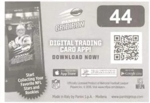 Vista 2 de 2016 Panini Stickers Football #44 New England Patriots Mascot New England Patriots Official Album Sticker From Panini America