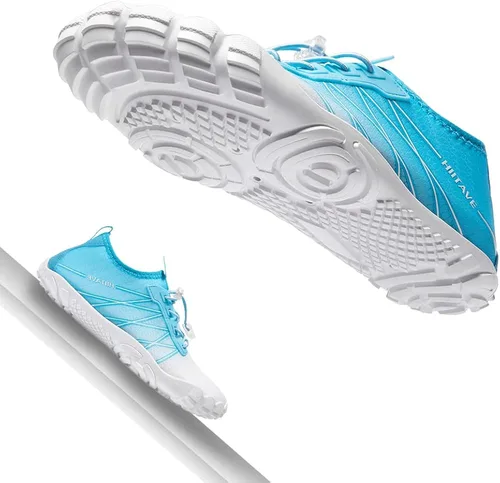 Vista 6 de HIITAVE Zapatos de agua antideslizantes, zapatos acuáticos de secado rápido, ligeros, con playa, río, piscina, para hombres y mujeres