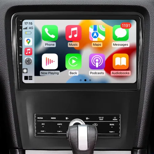 Vista 8 de Android 12 estéreo para Ford Mustang (2010-2014) Manual AC, pantalla IPS de 10 pulgadas 2G+32G Carplay inalámbrico incorporado/Android Auto Cámara