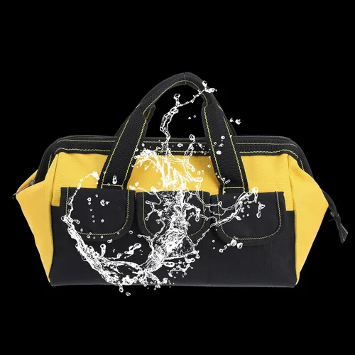 Vista 3 de Paquete de 3 bolsas de herramientas de 13 pulgadas, bolsa de herramientas de boca ancha con base impermeable, bolsa de almacenamiento