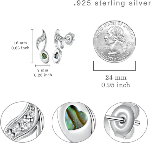 Vista 4 de Pendientes y anillo de plata de ley con notas musicales y clave de agudos, joyería musical para mujer