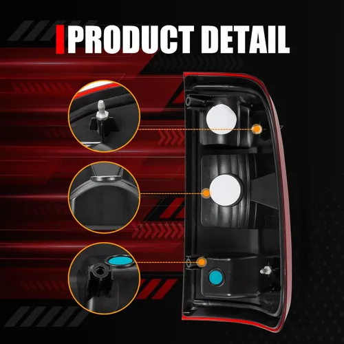 Vista 5 de RANSOTO Luz trasera compatible con Ford F250 F350 F-250 F-350 Super Duty 2008-2016 lado izquierdo del conductor trasero de la lámpara trasera
