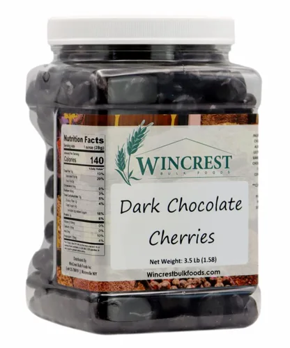 Vista 7 de WinCrest Cerezas cubiertas de chocolate negro (1.5 libras de lata)