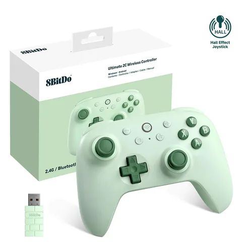 Vista 15 de 8Bitdo Ultimate 2C Wireless Controller for Windows PC and Android, with 1000Hz Polling Rate, Hall Effect Joysticks and Hall Triggers, and Remappable