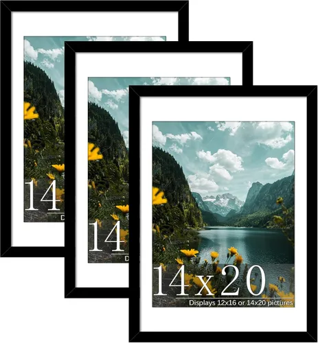 Vista 73 de Picrit Paquete de 3 portarretratos de 20 x 20 pulgadas, póster de 16 x 16 pulgadas con paspartú o de 20 x 20 pulgadas sin paspartú para montaje