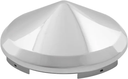 Vista 5 de Grand General 10750 - Tapa de cubo universal cromada con borde de 1 pulgada y 6 muescas Acero cromado