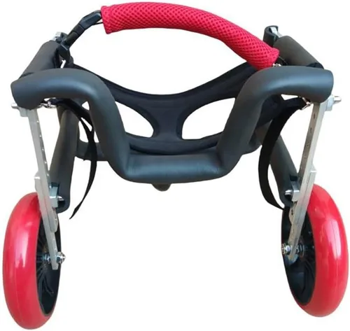 Vista 2 de Silla de ruedas para perros Resistente, ligera y elegante Estante de altura ajustable y tubo de espuma cómodo (XXS)