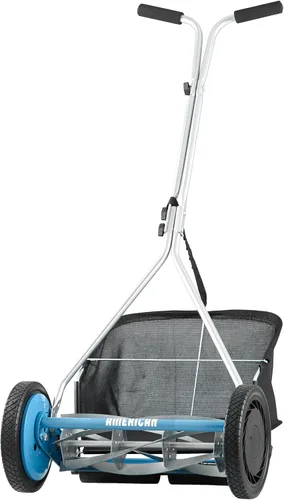 Vista 32 de American Lawn Mower Company 1204-14 Cortacésped de carrete de empuje de 4 hojas de 14 pulgadas, color rojo