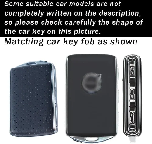 Vista 2 de ontto Funda para llavero de automóvil deslumbrante para Volvo XC90 XC60 XC40 S60 S90 V60 V90 Polestar 1 Polestar 2 Smart Remote Resina Funda