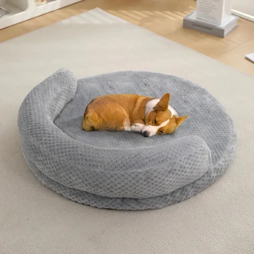 Vista 12 de Cama para gatos de interior, lavable para sofá cama para mascotas, funda extraíble de espuma viscoelástica para caja de huevos, 19.6 x 3.9 x 1.5