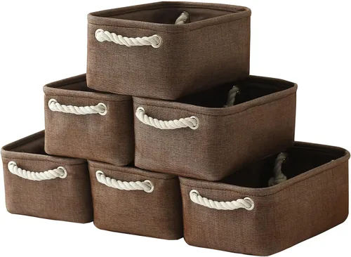 Vista 12 de TheWarmHome Contenedores de almacenamiento para estantes, tamaño mediano, 3 unidades, 13.8 pulgadas de largo x 9.8 pulgadas de ancho x 6.7 pulgadas