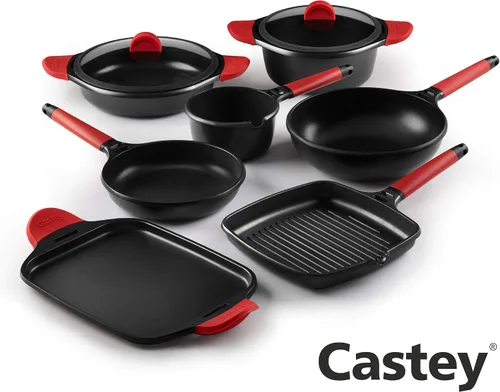 Vista 6 de Castey Cacerola alta inducción (rojo) 9.4 in
